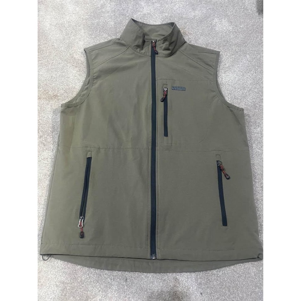 Free Country Mens Softshell Vest Olive Green Small Full Zip Outdoor Hiking  (29) - Picture 3 of 7